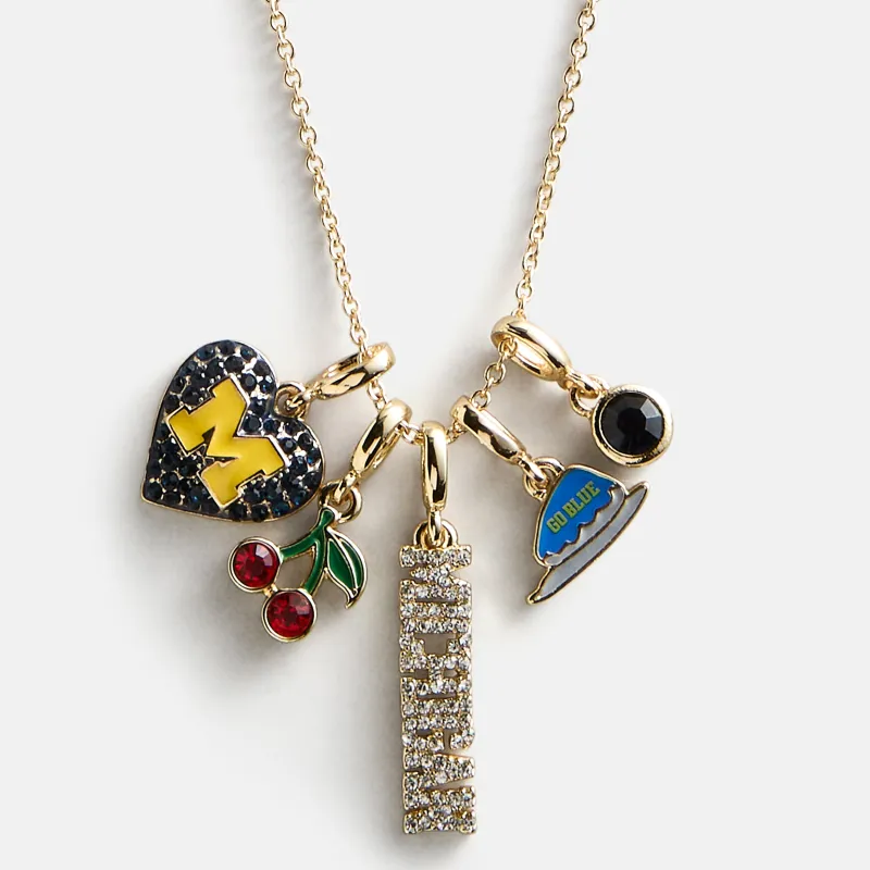 University of Michigan Cluster Charm Necklace - University of Michigan made by BaubleBar
