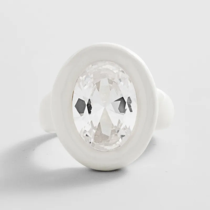 Joy Pop Cubic Zirconia Ring - Clear/White made by BaubleBar