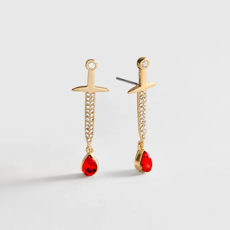 Cutting Edge Gold Dagger Earrings made by BaubleBar