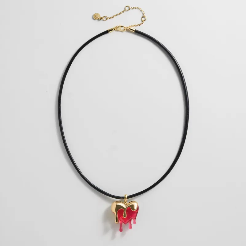 Fatal Attraction Heart Cord Necklace made by BaubleBar