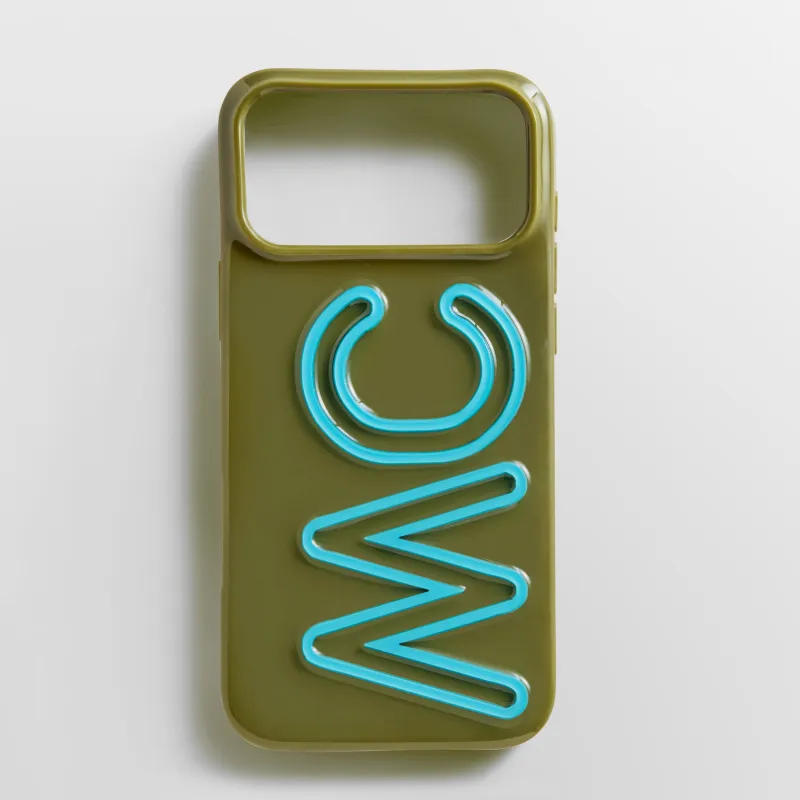 Fine Line Custom iPhone Case - Dark Olive/Light Blue made by BaubleBar