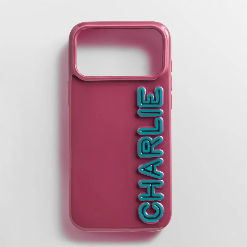 Fine Line Custom iPhone Case - Maroon/Turquoise made by BaubleBar