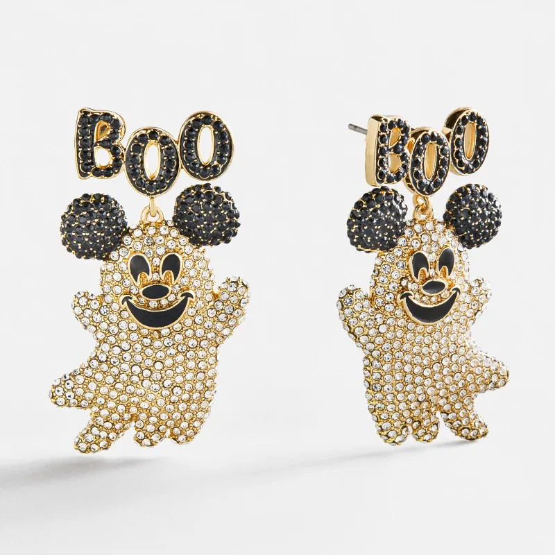 Disney Mickey Mouse “BOO” Ghost Statement Earrings - Clear made by BaubleBar