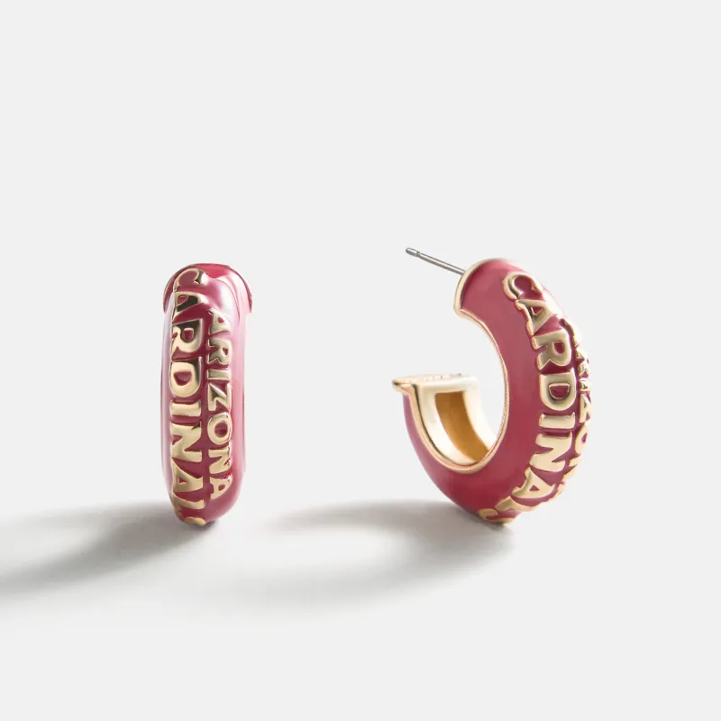 NFL Enamel Hoop Earrings - Arizona Cardinals made by BaubleBar