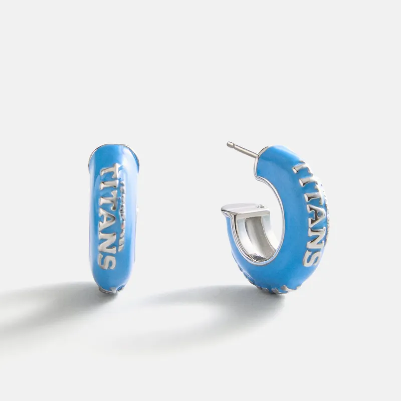 NFL Enamel Hoop Earrings - Tennessee Titans made by BaubleBar