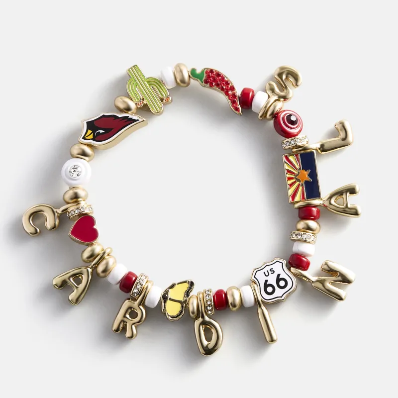 NFL Beaded Charm Bracelet - Arizona Cardinals made by BaubleBar