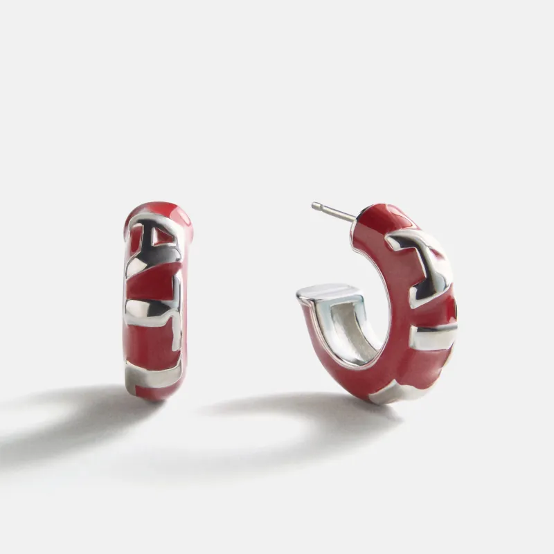 NFL Enamel Hoop Earrings - Atlanta Falcons made by BaubleBar