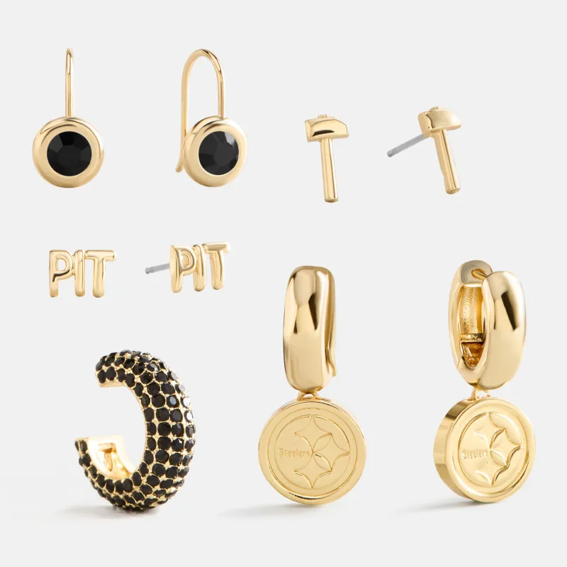 NFL Earring Stack Set - Pittsburgh Steelers made by BaubleBar