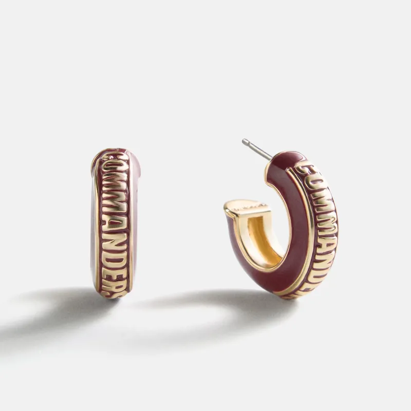 NFL Enamel Hoop Earrings - Washington Commanders made by BaubleBar