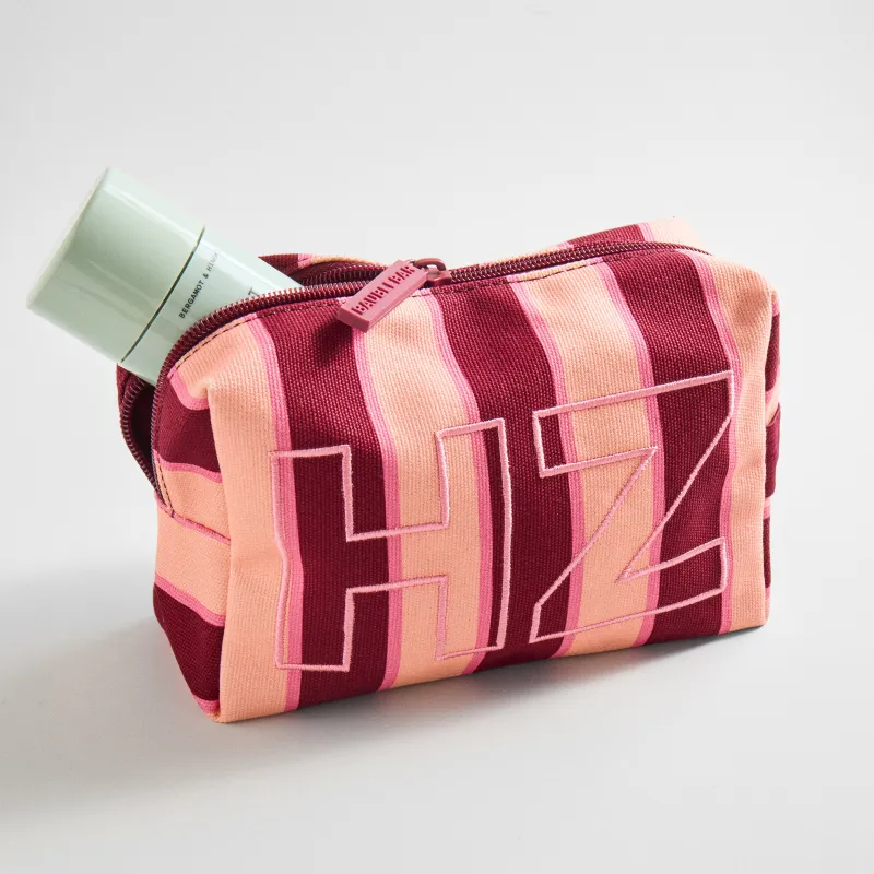 Striped Take It Away Custom Storage Pouch - Currant made by BaubleBar