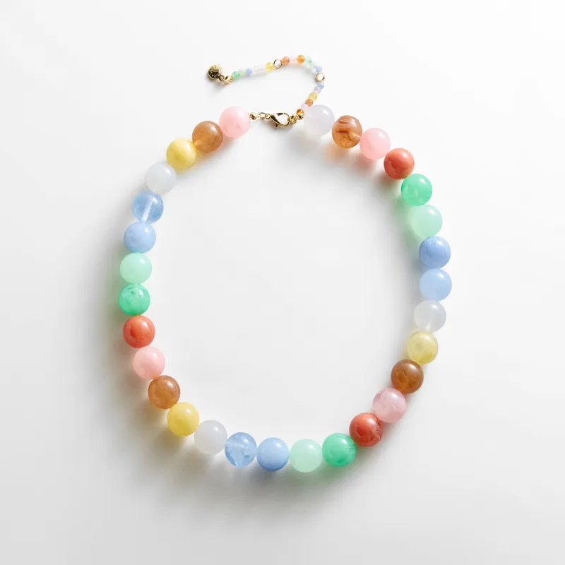 Mini Jane Beaded Necklace - Pastel Multi made by BaubleBar
