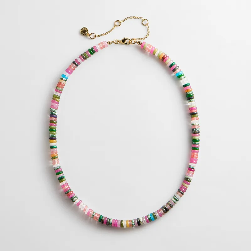 Amaris Semi-Precious Beaded Necklace - 6mm/Pastel made by BaubleBar