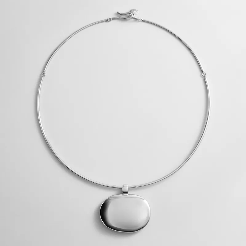 Brandy Pendant Collar Necklace - Silver made by BaubleBar