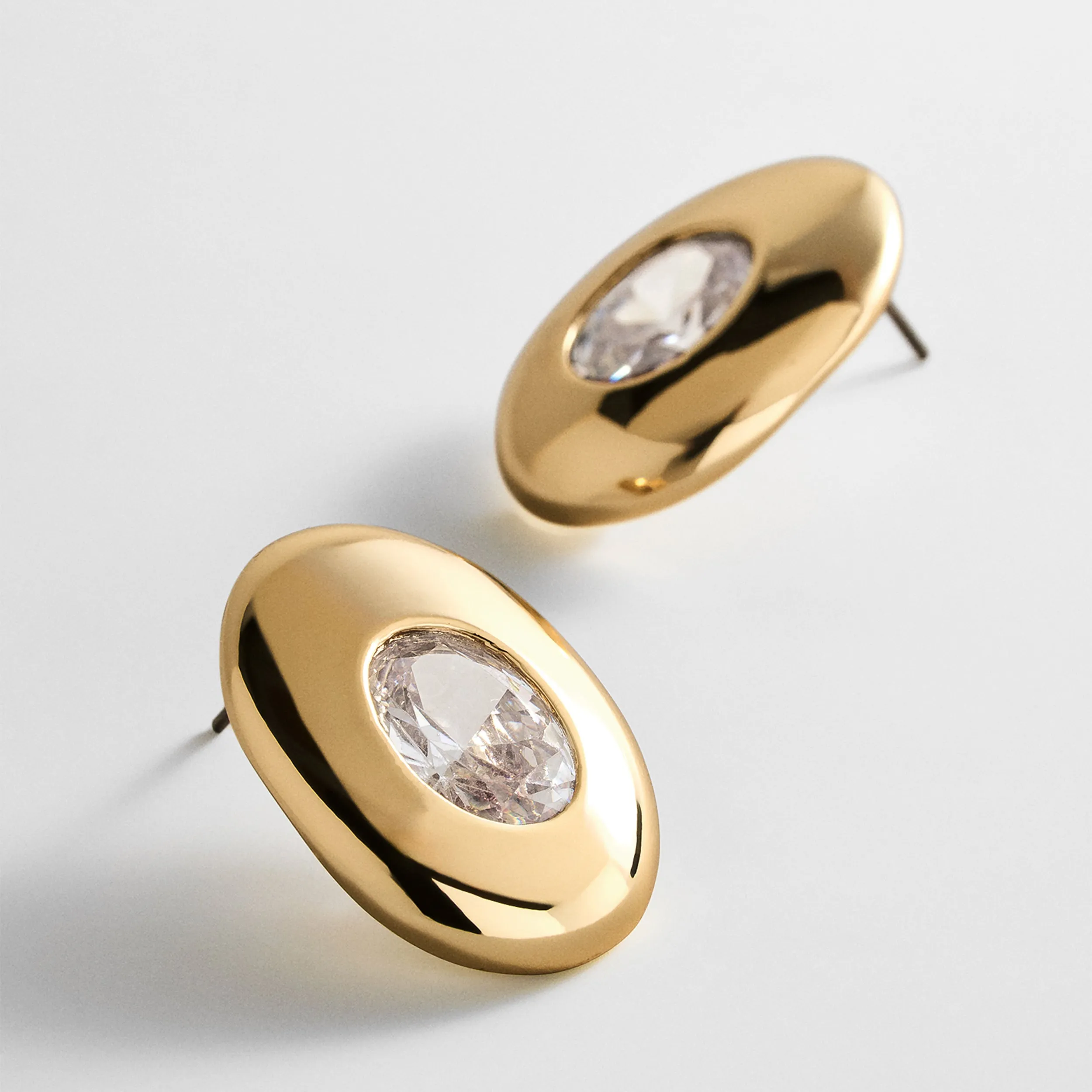 Maude Gold Stud Earrings sold by BaubleBar product image thumbnail 3