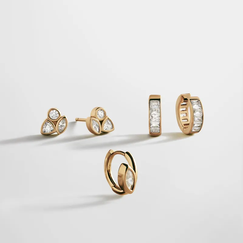 Daria 14K Gold Stud Earring Set made by BaubleBar