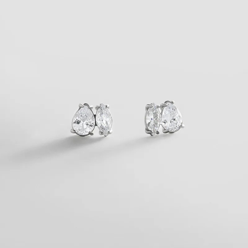 Antonella Two-Stone Crystal Earrings made by BaubleBar
