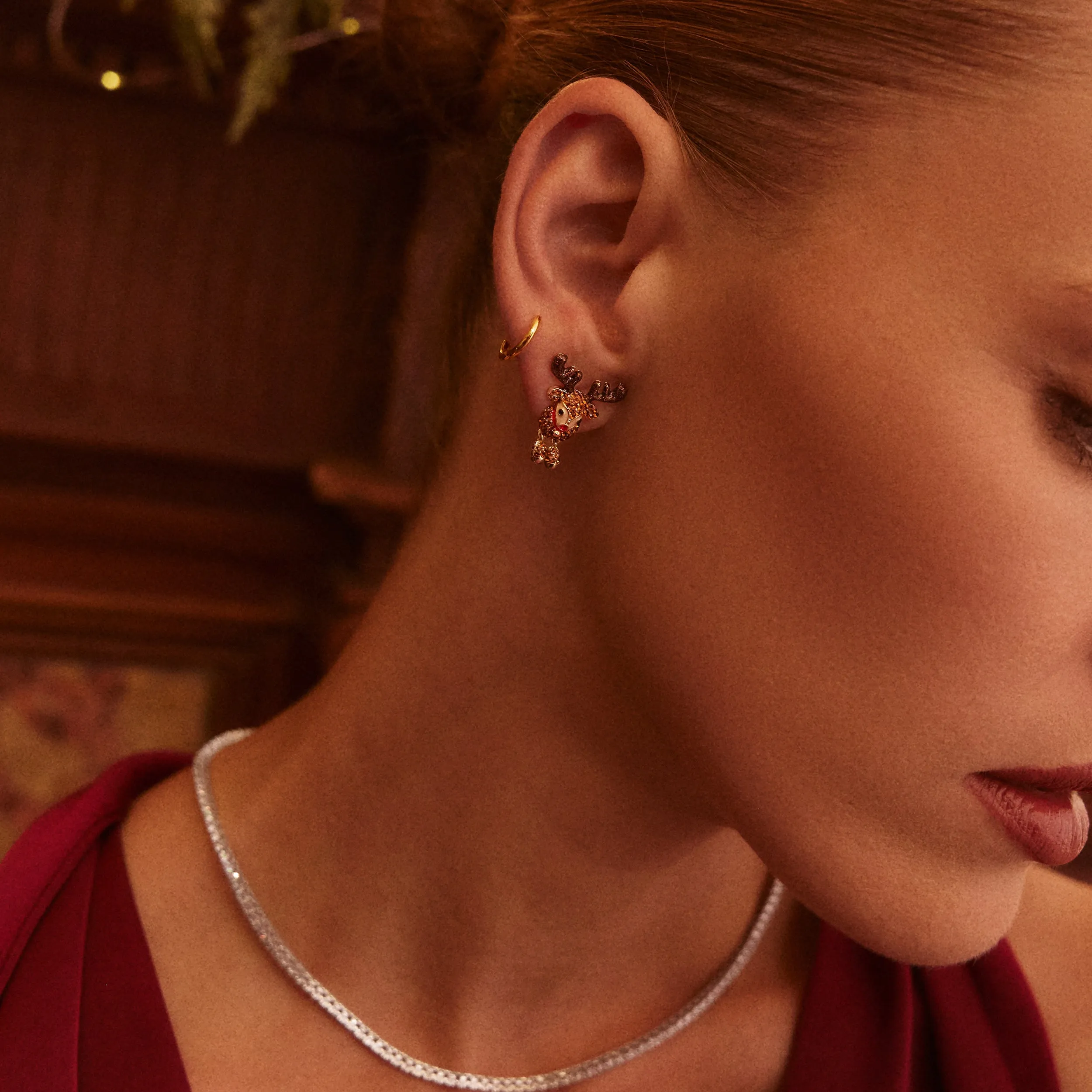 Star of the Sleigh Statement Earrings sold by BaubleBar product image thumbnail 2