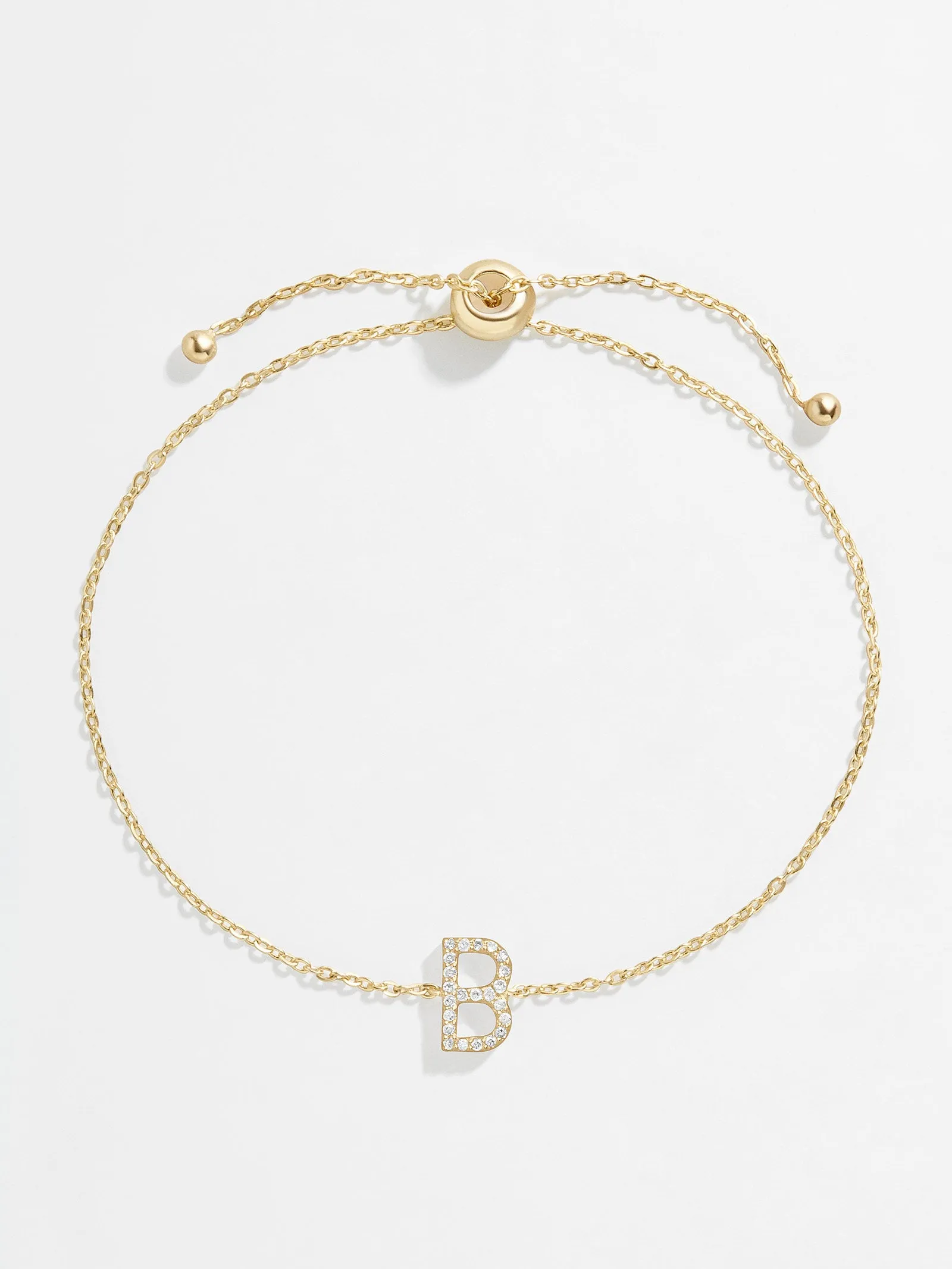 14K Gold & Diamond Initial Bracelet - Gold/Pavé sold by BaubleBar product image thumbnail 5