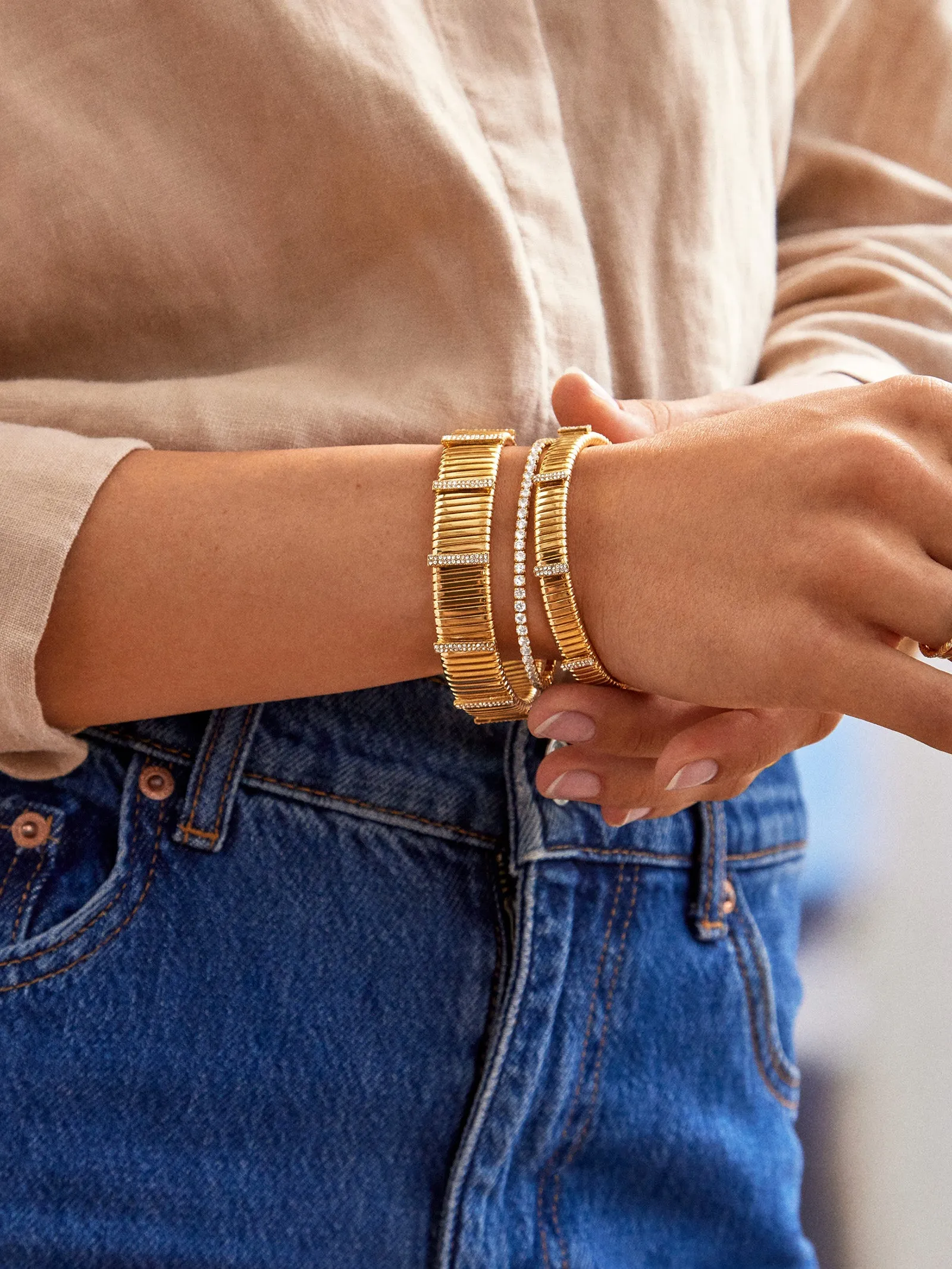 Casey Bracelet Set - Gold sold by BaubleBar product image thumbnail 2