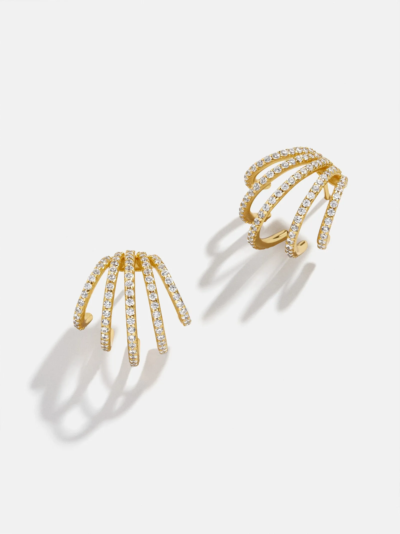 Abby 18K Gold Earrings - Gold/Pavé sold by BaubleBar
