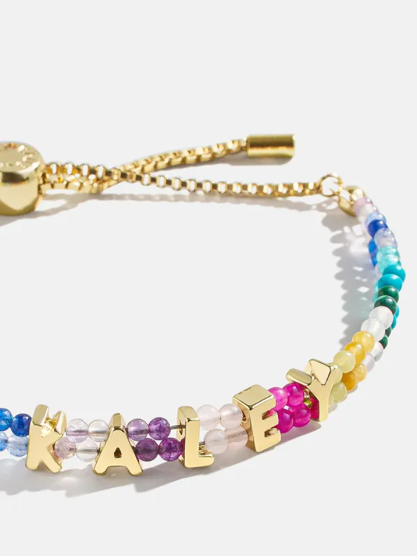 Semi-Precious Custom Nameplate Bracelet - Multi sold by BaubleBar
