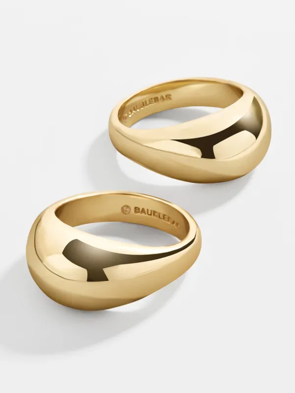 Bubble Ring Set - Gold sold by BaubleBar