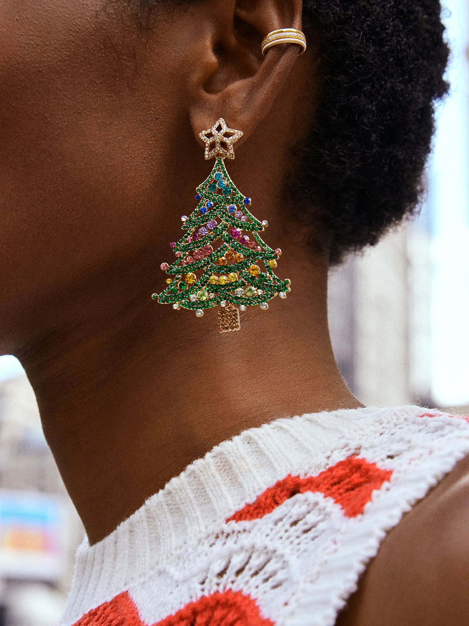 Evergreen Tree Earrings - Green sold by BaubleBar product image thumbnail 2
