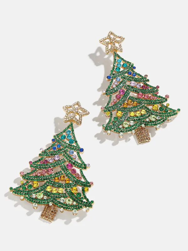 Evergreen Tree Earrings - Green made by BaubleBar