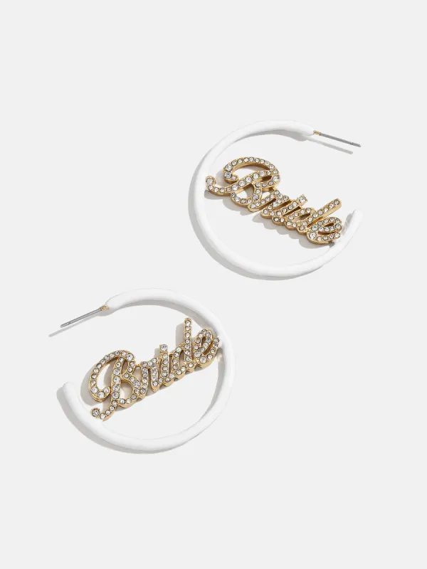 Wife of the Party Earrings - White/Gold sold by BaubleBar