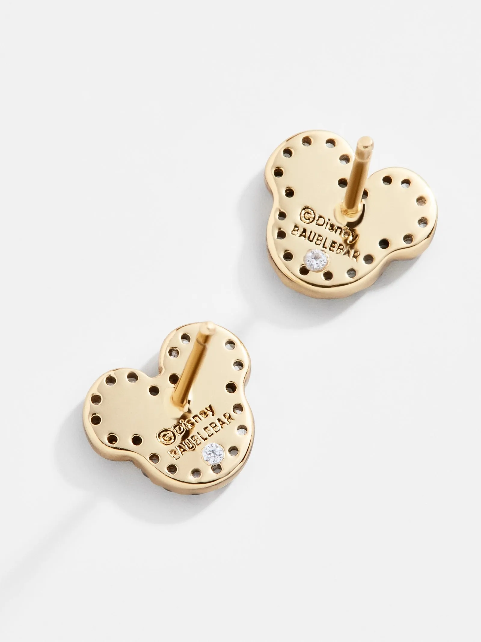 Disney 18K Gold Sterling Silver & Cubic Zirconia Studs - Gold/Pavé sold by BaubleBar product image thumbnail 3