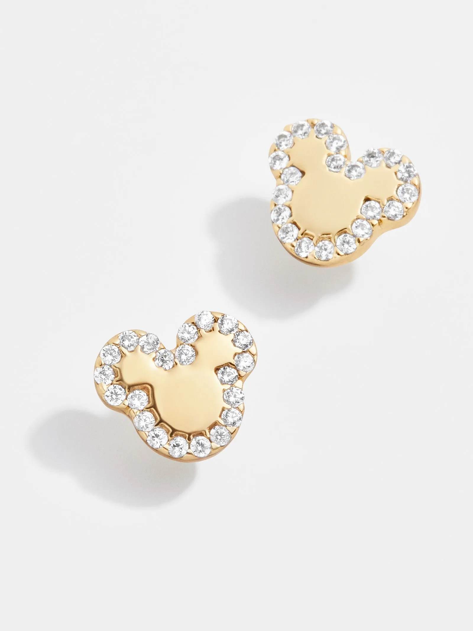 Disney 18K Gold Sterling Silver & Cubic Zirconia Studs - Gold/Pavé sold by BaubleBar