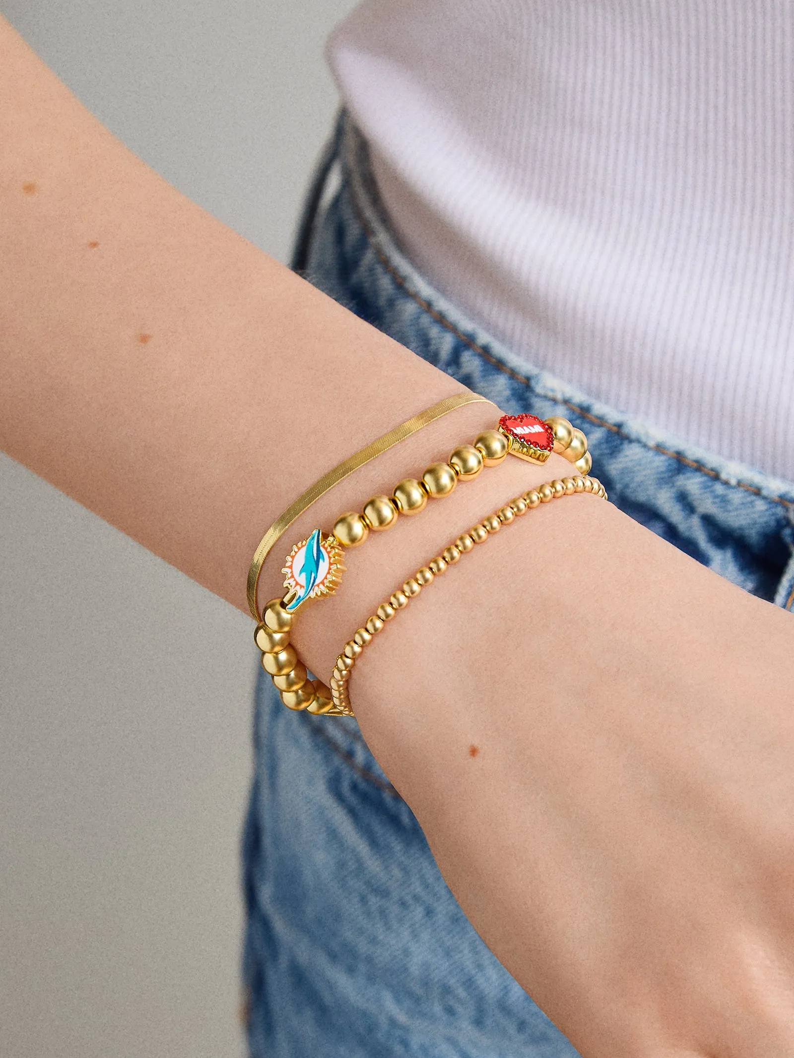 NFL Pisa Charm Bracelet - Miami Dolphins sold by BaubleBar product image thumbnail 2
