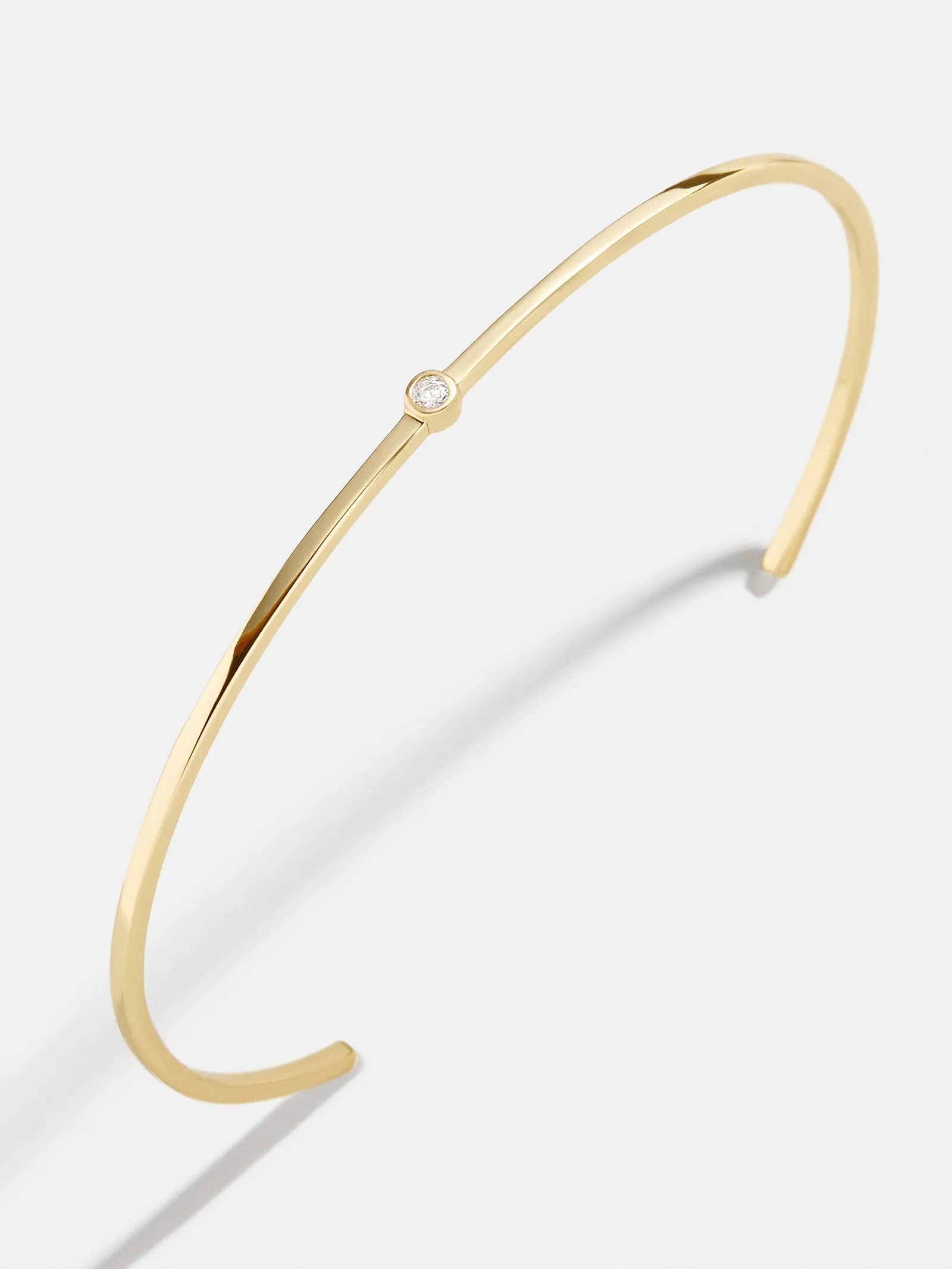 Yasmine 18K Gold Cuff Bracelet - Stone Center sold by BaubleBar
