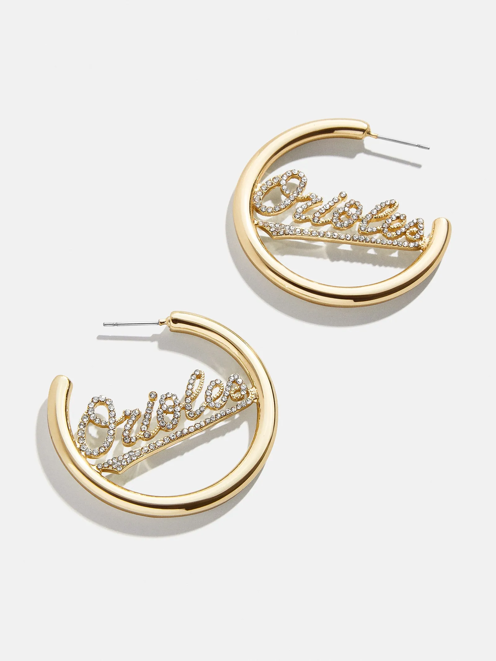 MLB Gold Logo Hoops - Baltimore Orioles sold by BaubleBar