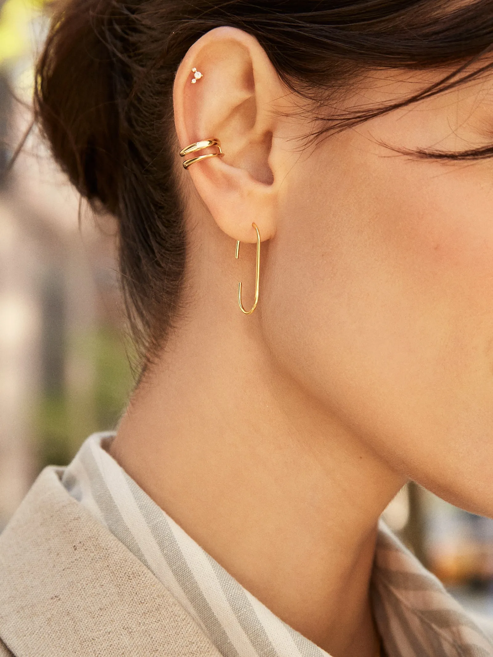 Denise 18K Gold Ear Cuff - Gold sold by BaubleBar product image thumbnail 2