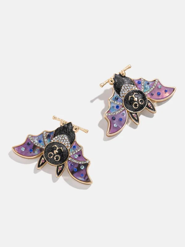 Just Winging It Earrings - Purple sold by BaubleBar