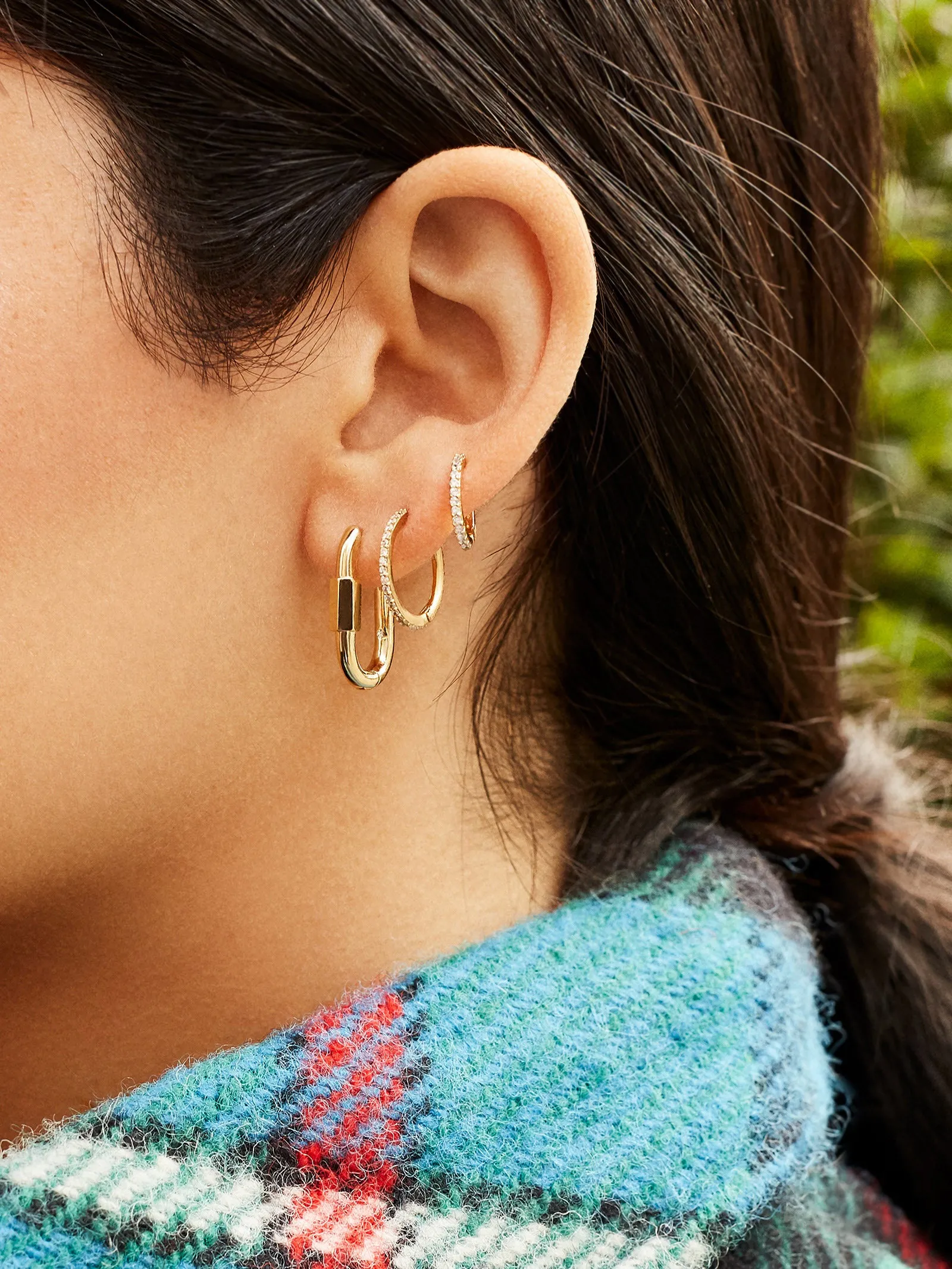 Niata 18K Gold Earrings - 14MM sold by BaubleBar product image thumbnail 2