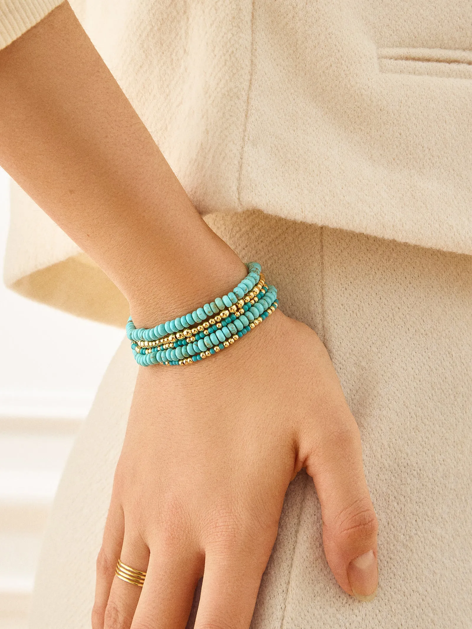 Valentina Semi-Precious Bracelet - Turquoise Stone sold by BaubleBar product image thumbnail 2