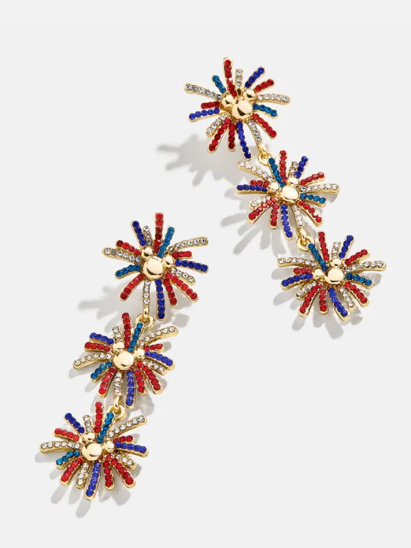 Mickey Mouse Disney Fireworks Drop Earrings - Gold sold by BaubleBar