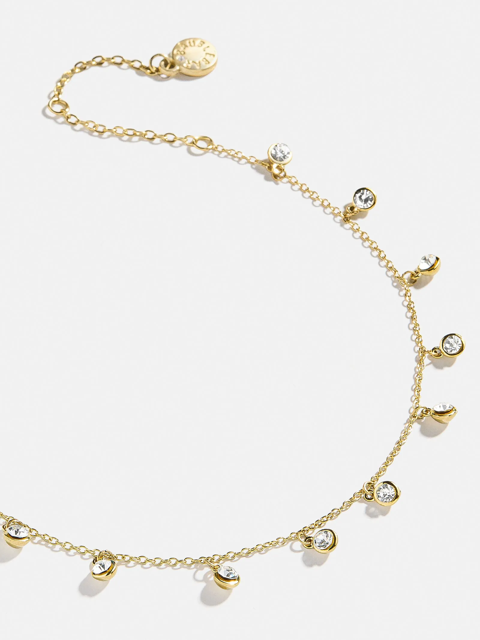 Clio Waterproof Anklet - Gold/Pavé sold by BaubleBar