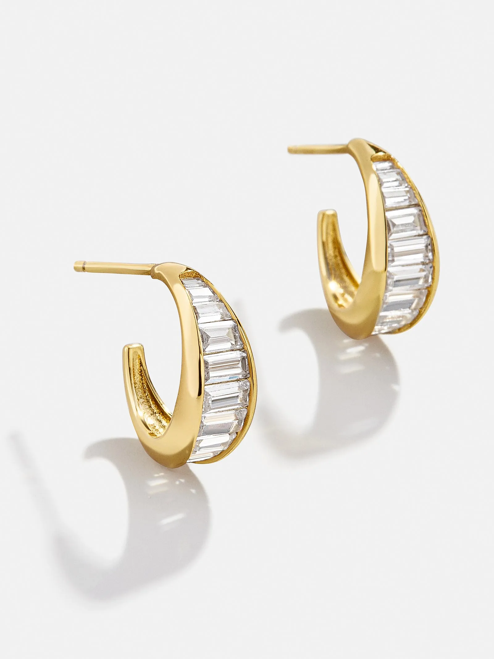 Tina 18K Gold Earrings - Gold/Pavé sold by BaubleBar
