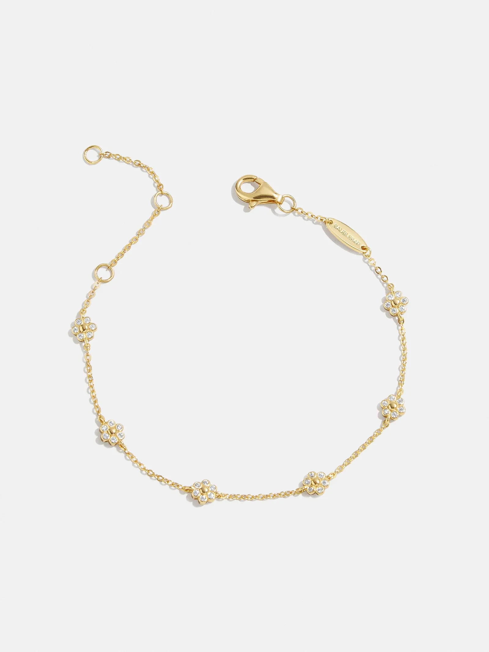 Petunia 18K Gold Bracelet - Clear Flower sold by BaubleBar product image thumbnail 3