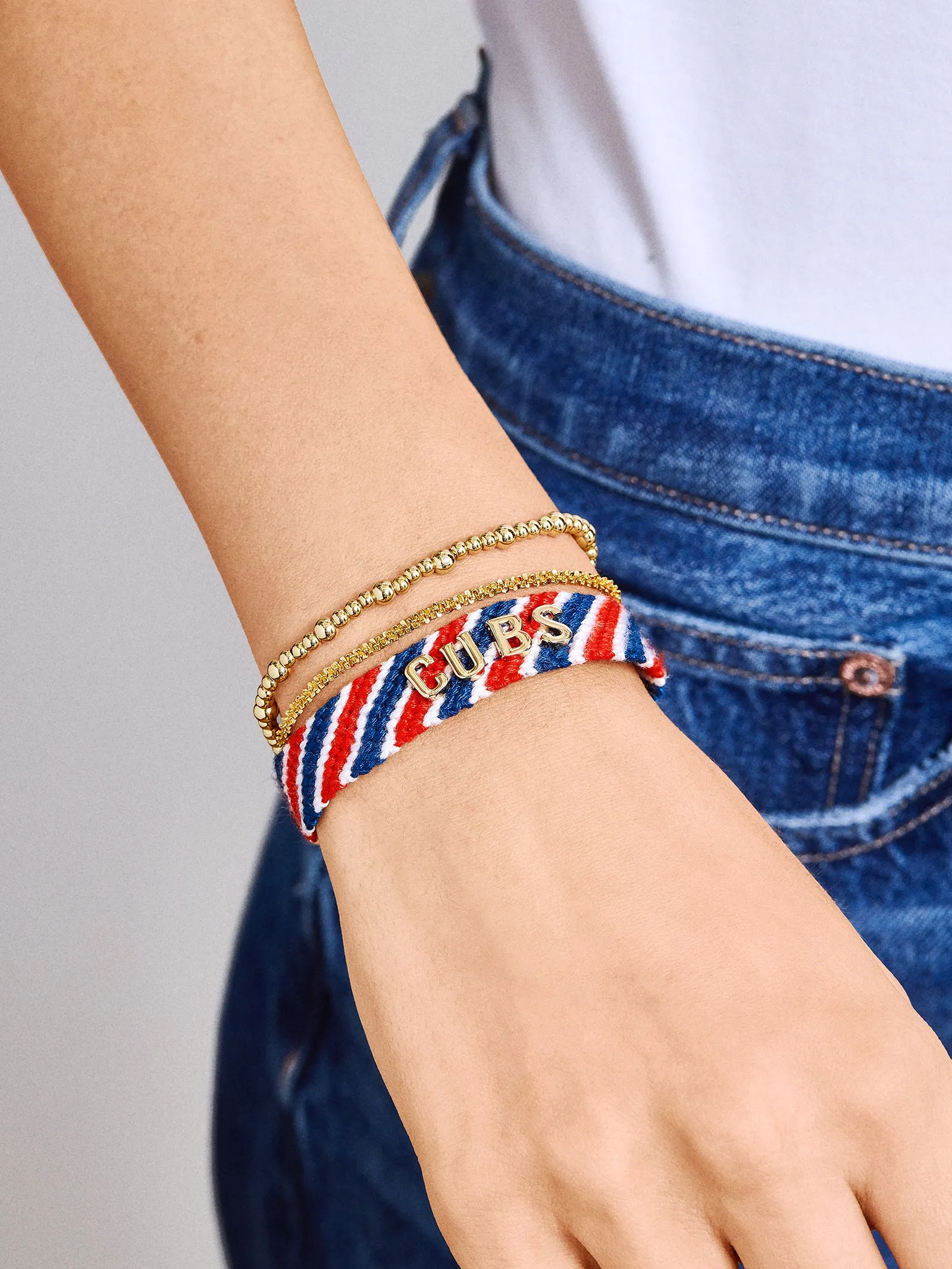 MLB Woven Friendship Bracelet - Chicago Cubs sold by BaubleBar product image thumbnail 2