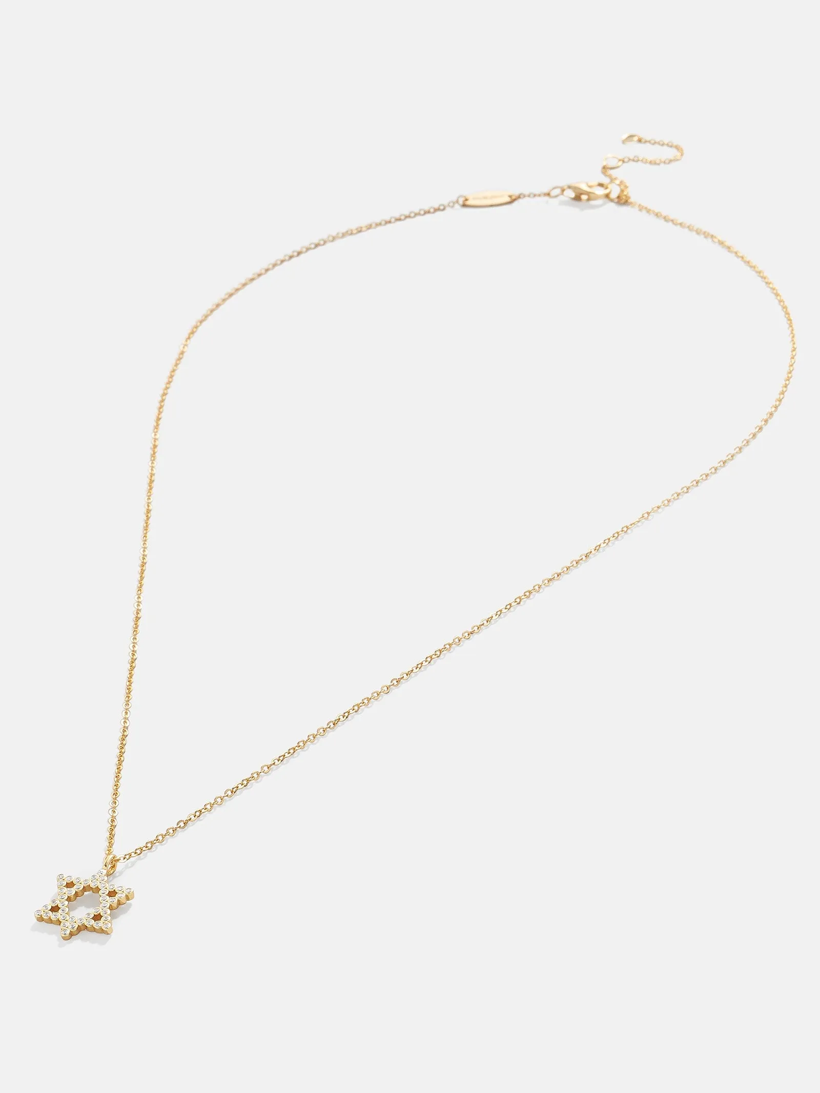 Star of David 18K Gold Necklace - Gold/Pavé sold by BaubleBar product image thumbnail 3