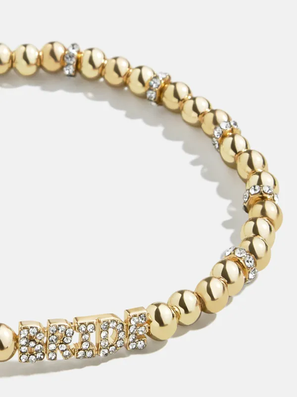 Pavé Bride Pisa Bracelet - Gold/Pavé sold by BaubleBar