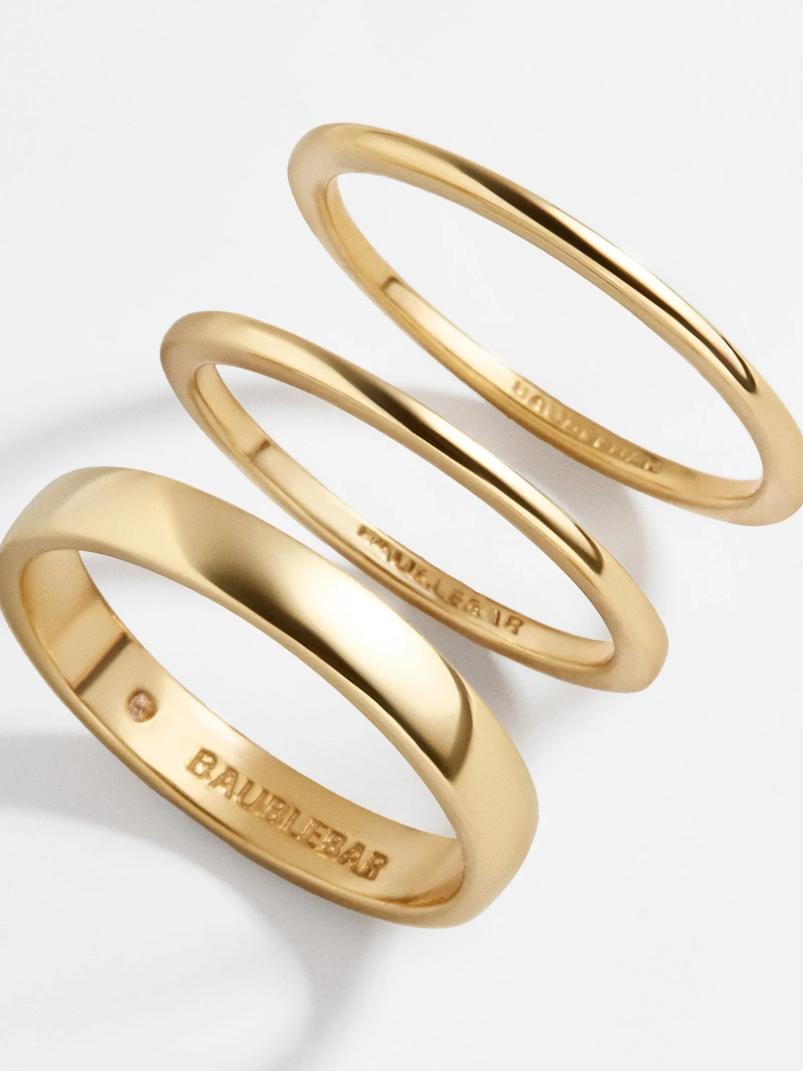 Tris 18K Gold Ring Set - Gold sold by BaubleBar
