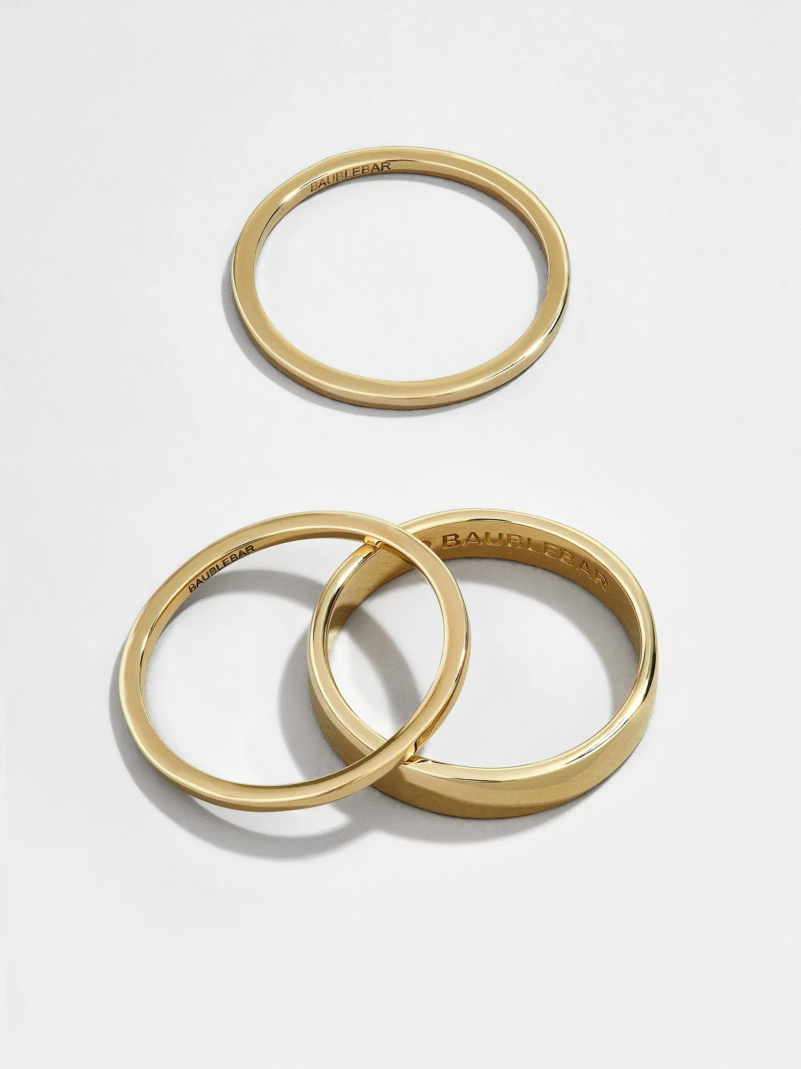 Tris 18K Gold Ring Set - Gold sold by BaubleBar product image thumbnail 3