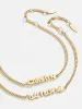 14K Gold Curb Chain Custom Nameplate Bracelet - Gold sold by BaubleBar