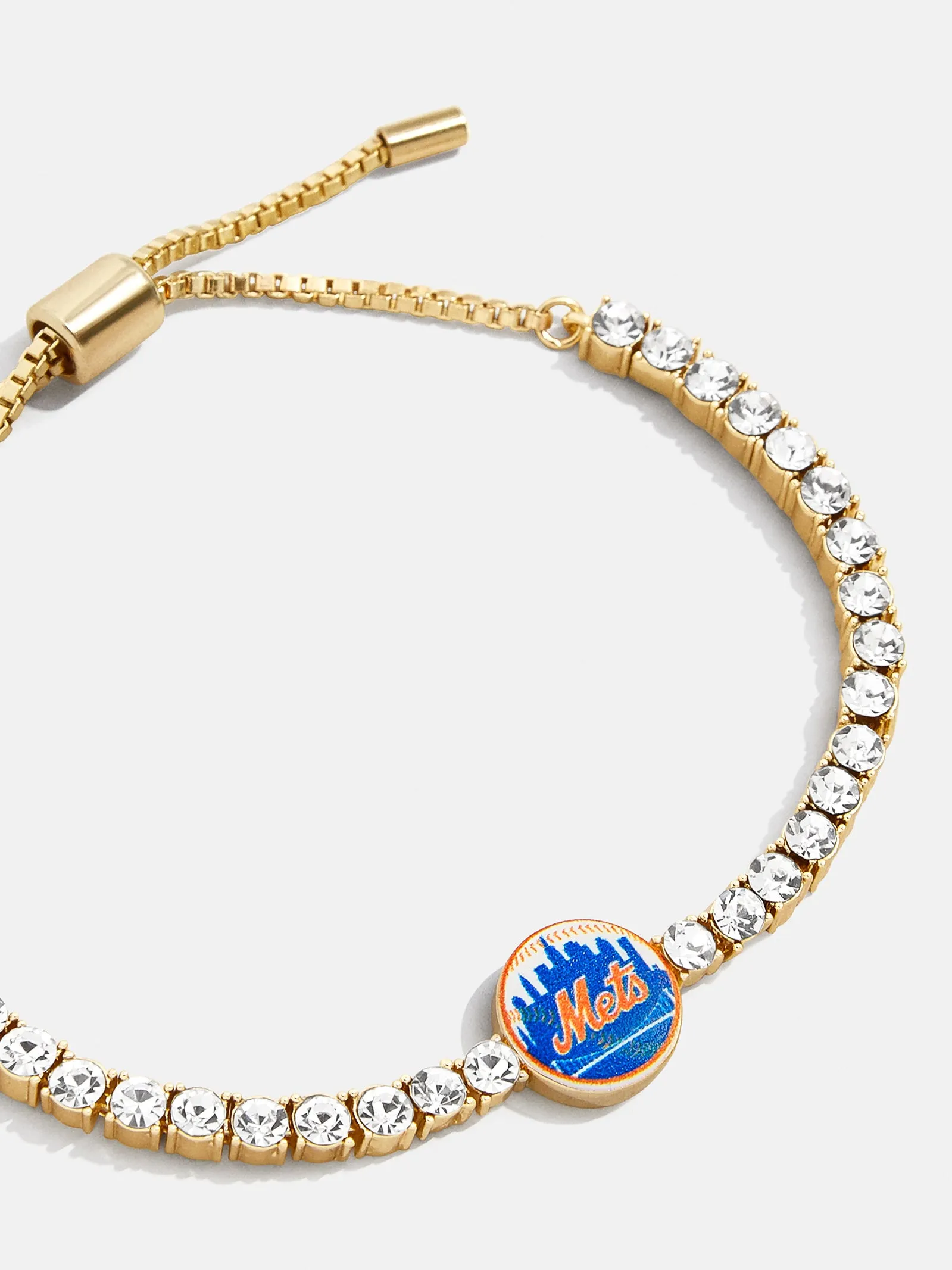 MLB Gold Tennis Bracelet - New York Mets sold by BaubleBar