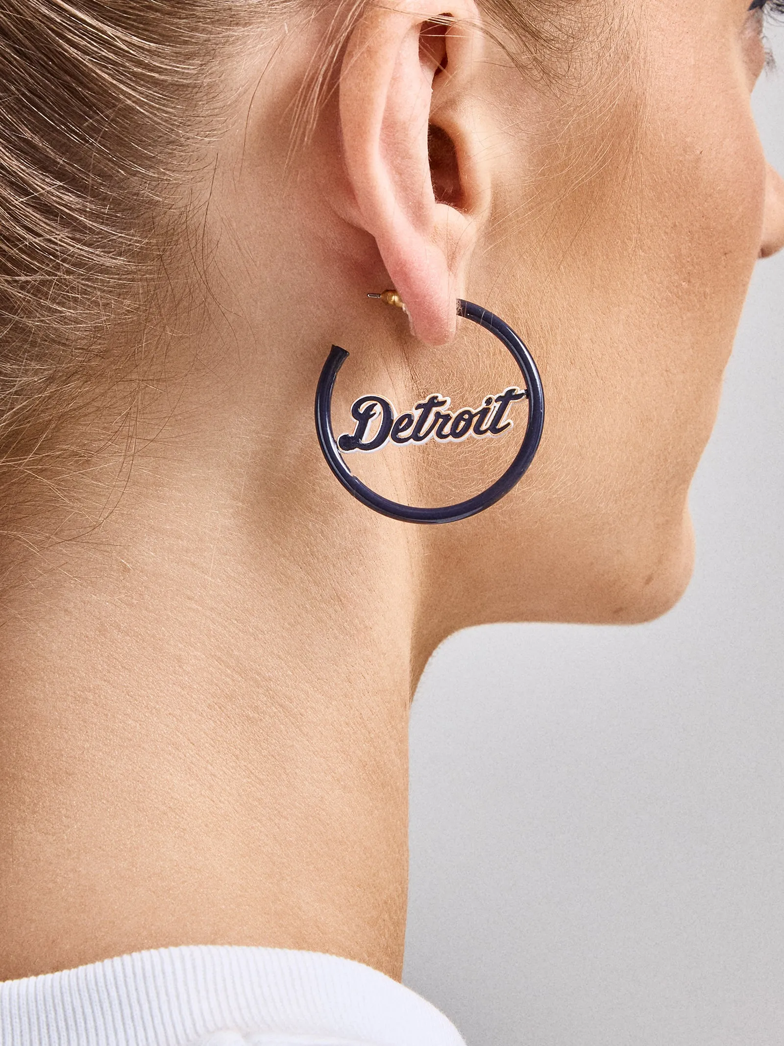 MLB Enamel Hoops - Detroit Tigers sold by BaubleBar product image thumbnail 2